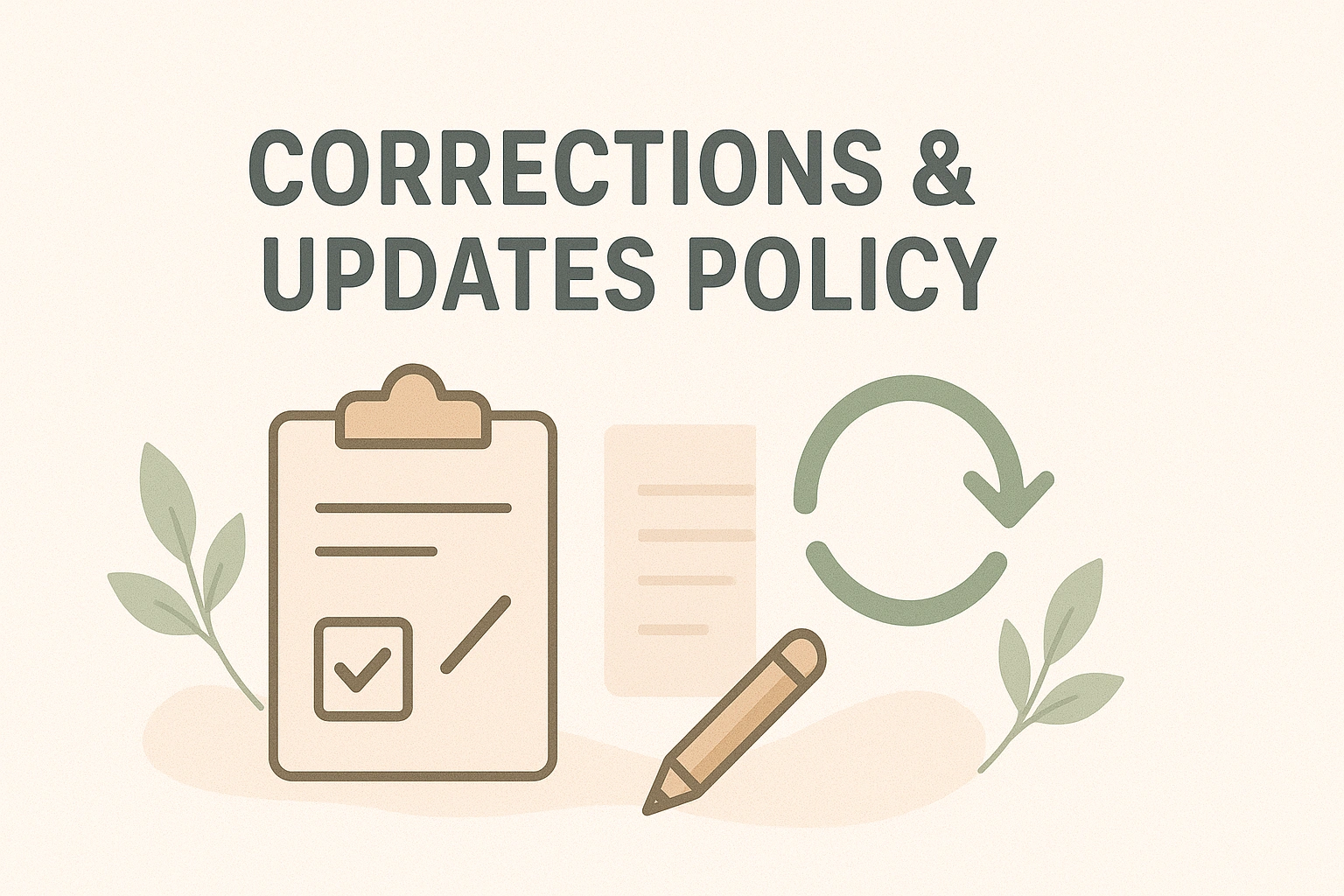 Corrections & Updates Policy